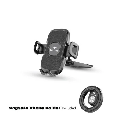 Eltoro cd slot car mount + magsafe phone holder - black